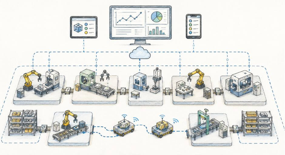 Líneas móviles: manufactura adaptable para lotes unitarios